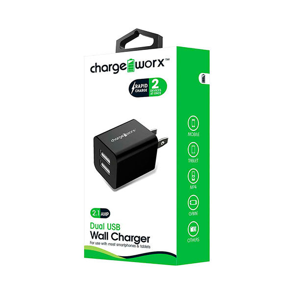 Cargador USB Doble CHA-CX2603BK Chargeworks