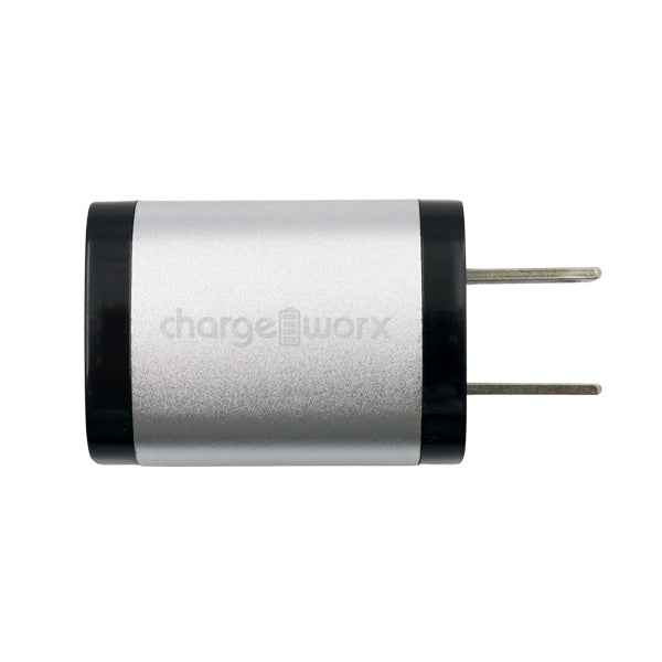 CARGADOR MICRO USB PLATA CHA-CX3206 CHARGEWORX