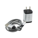 CARGADOR MICRO USB PLATA CHA-CX3206 CHARGEWORX