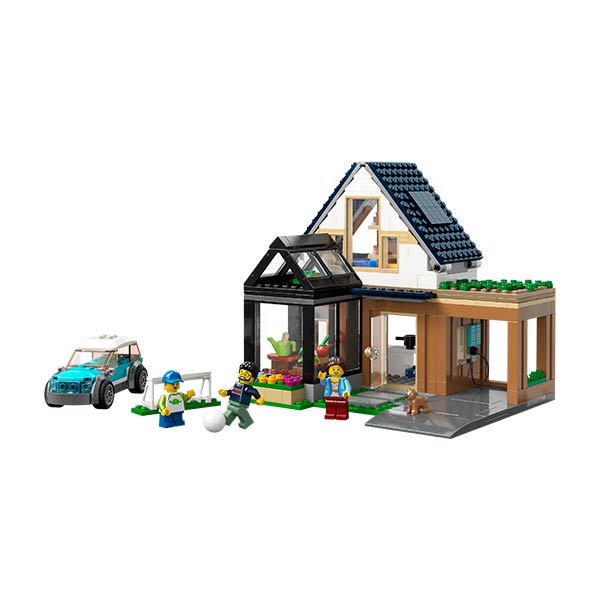 LEGO® City 60398 casa familiar y auto eléctrico (462 piezas)