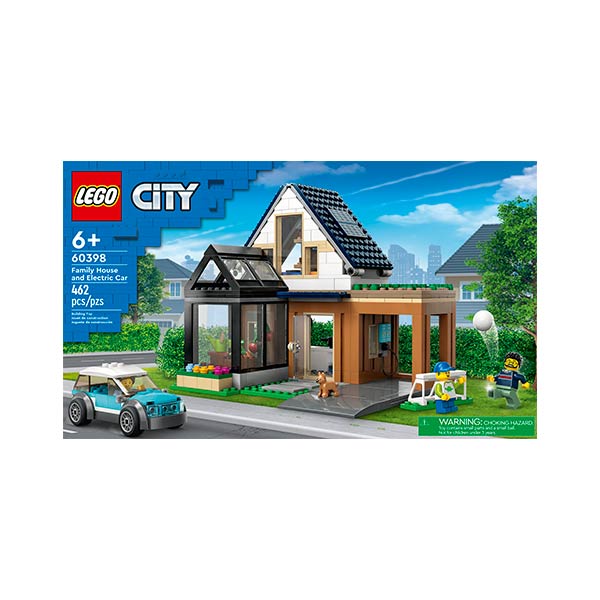 LEGO® City 60398 casa familiar y auto eléctrico (462 piezas)