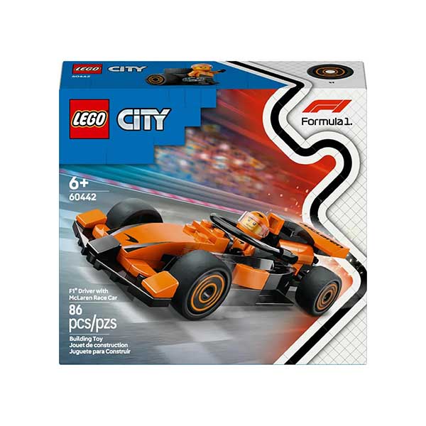 60442 Piloto de F1® con coche McLaren  (86 piezas)