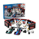 60444 Garaje de F1® con coches Mercedes-AMG y Alpine  (678 piezas)