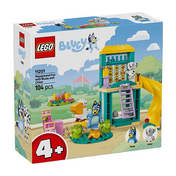 11201 Diversión en el Parque de Juegos con Bluey y Chloe (104 piezas)