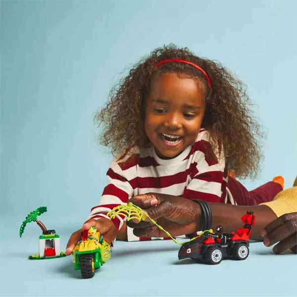 11198 Spin y Electro: Duelo de vehículos dinosaurio  (124 piezas)