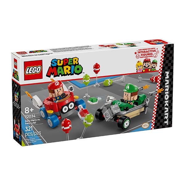 72034 Mario Kart™: Bebé Mario vs. Bebé Luigi (321 piezas)