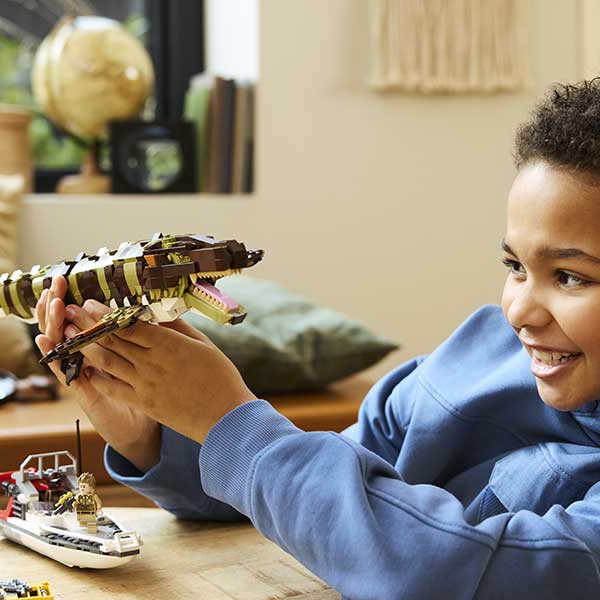 76974 Misión Naval: Mosasaurus Construible (858 piezas)