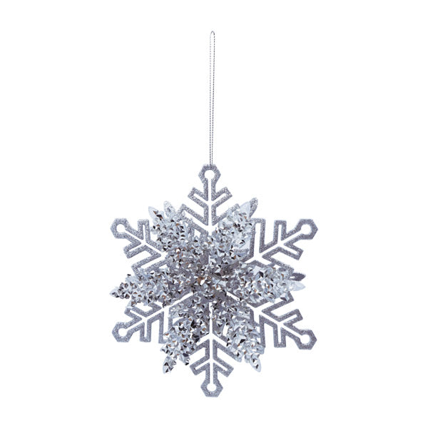 Ornamento 15cm copo nieve plata KL1424SM