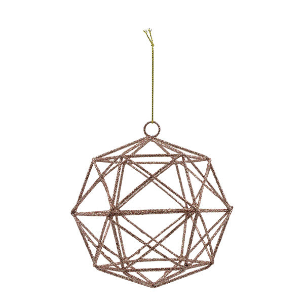 Ornamento cilindro malla dorada 10cm