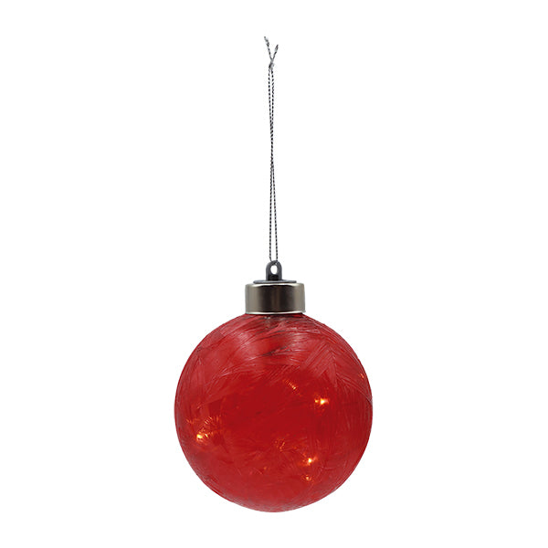 Esfera navideña con led roja