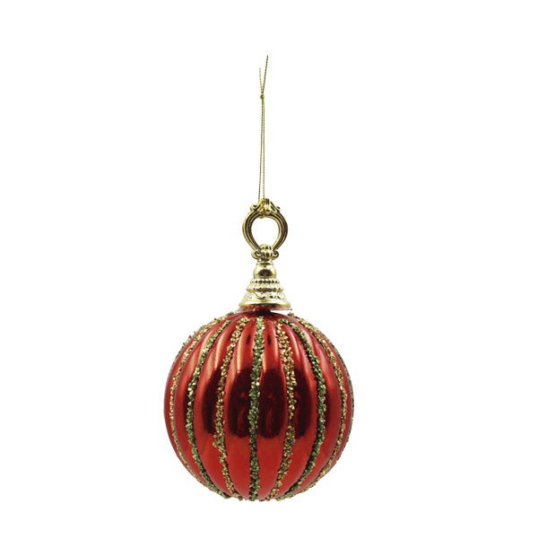 Esfera glitter roja 9cm