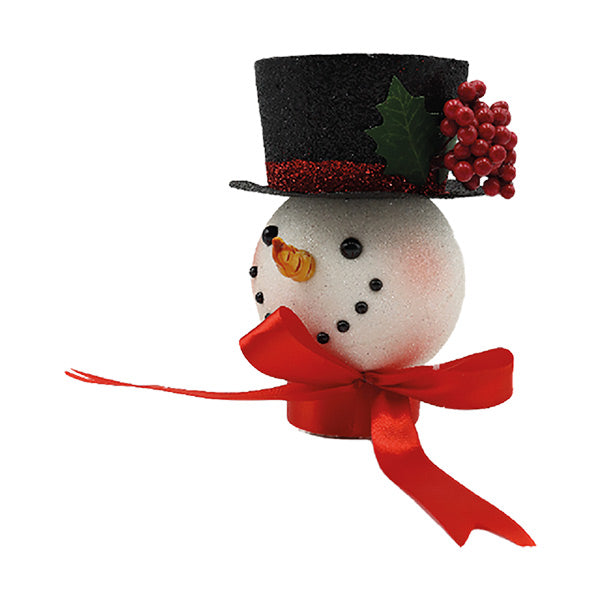 Adorno muñeco de nieve 19cm WF1824WH/BK