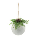 Esfera blanca con bellotas 10cm