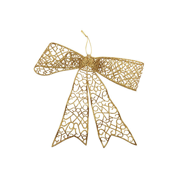 Ornamento lazo dorado 32cm