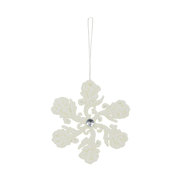 Ornamento copo de nieve transparente 12cm