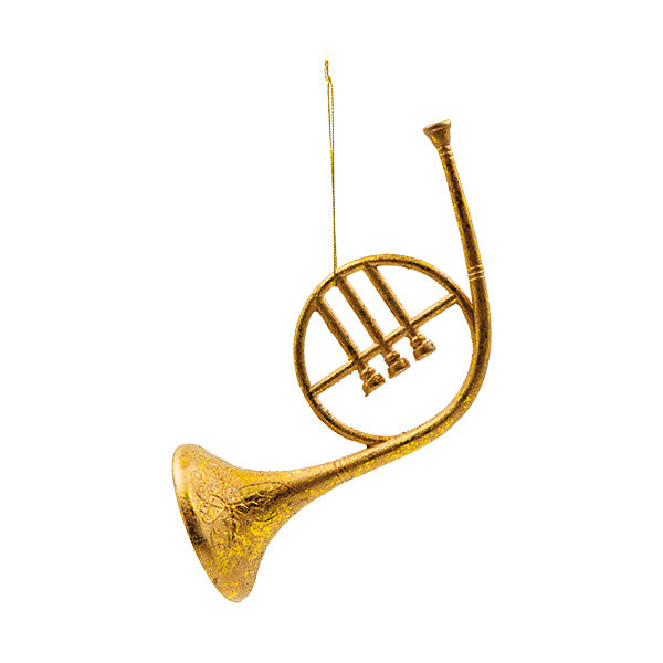 Ornamento trombón dorado 25cm