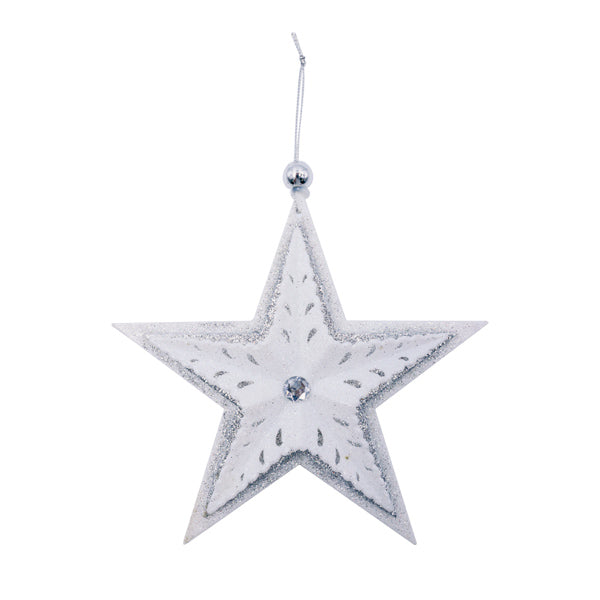 Ornamento estrella blanca 15cm MY12118S-WH