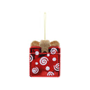 Ornamento gift box roja 3" MY12119E