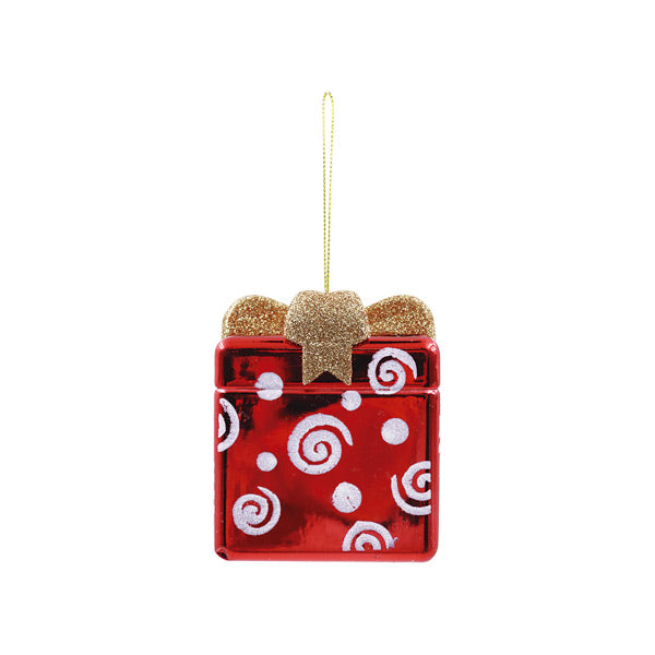 Ornamento gift box roja 3" MY12119E