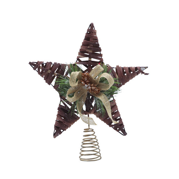 Estrella para copa de arbol  con bayas 30cm MY12124A