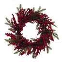 Corona con bayas y con pino 66cm MY15057A