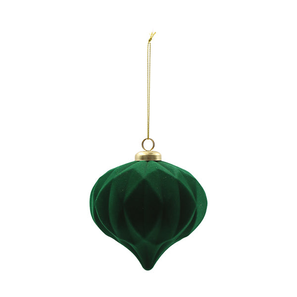 Esfera flocada verde 10cm