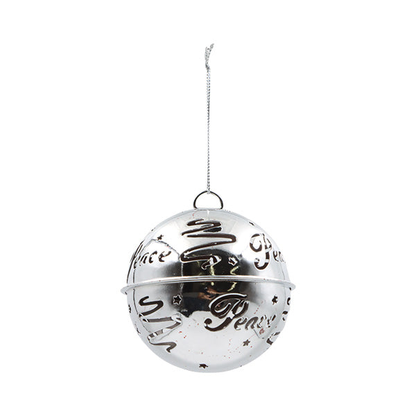 Esfera brillante plateada 8cm