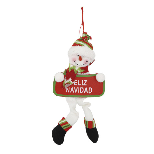 Ornamento navideño surtido santa/snowman