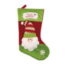 Bota navideña rojo con verde 45cm