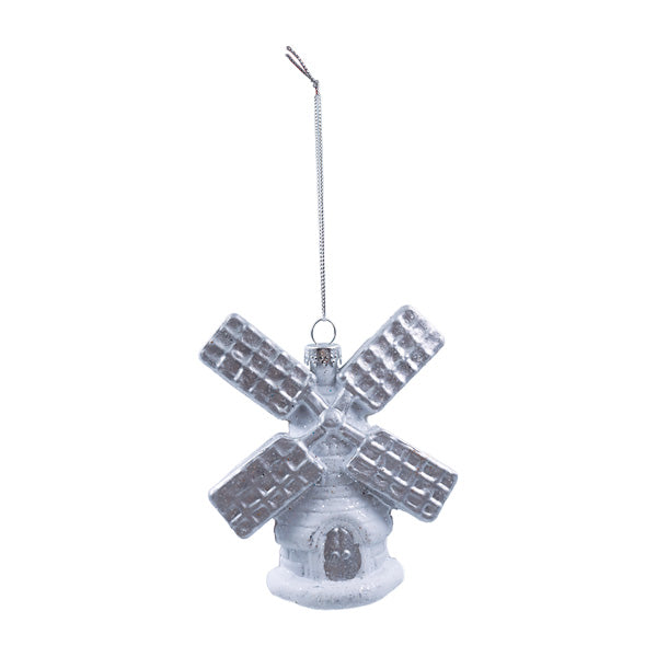 Ornamento molino plata 10cm