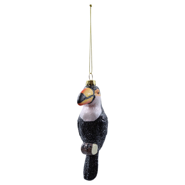 Ornamento figura tucan negro 13cm SC21008
