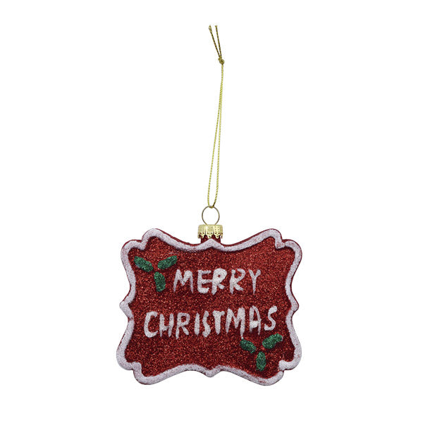 Ornamento navideño letrero