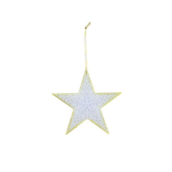 Ornamento estrella champagna 12cm SC27029