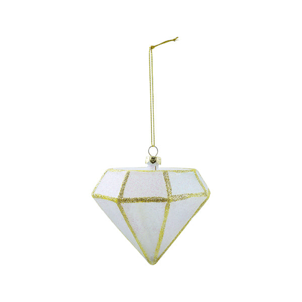 Ornamento diamante champagne 13cm