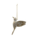 Ornamento pájaro blanco 11cm