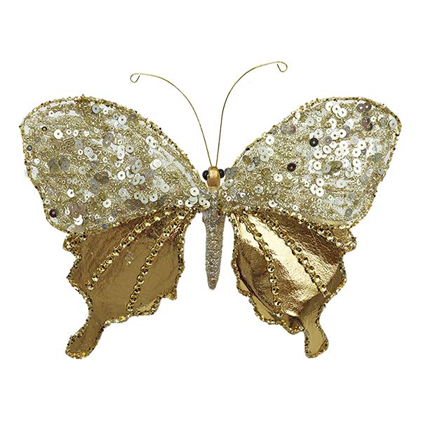 Ornamento navideño mariposa HY10001CN/G