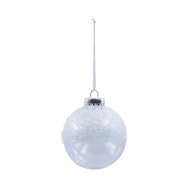 Esfera transparente glitter 8cm HX10037CL-A