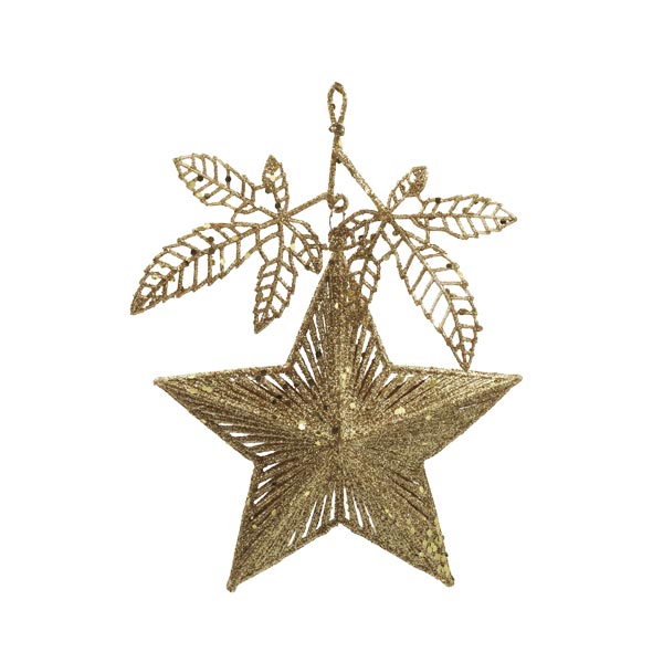 Estrella para árbol dorada 17cm