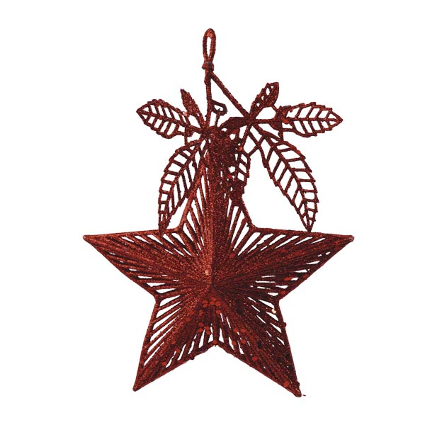 Estrella para árbol roja 17cm