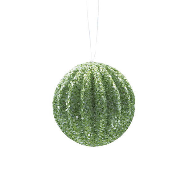 Esfera glitter verde 10 cm