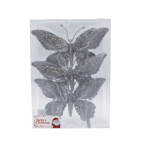 Set Ornamentos navideño mariposa