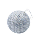 Esfera con puntos plateada 20cm