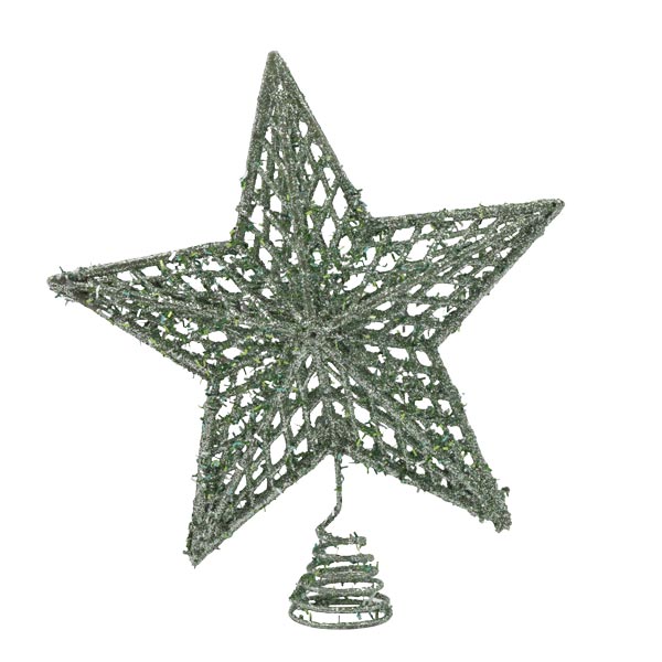 Estrella para árbol plateada 24cm