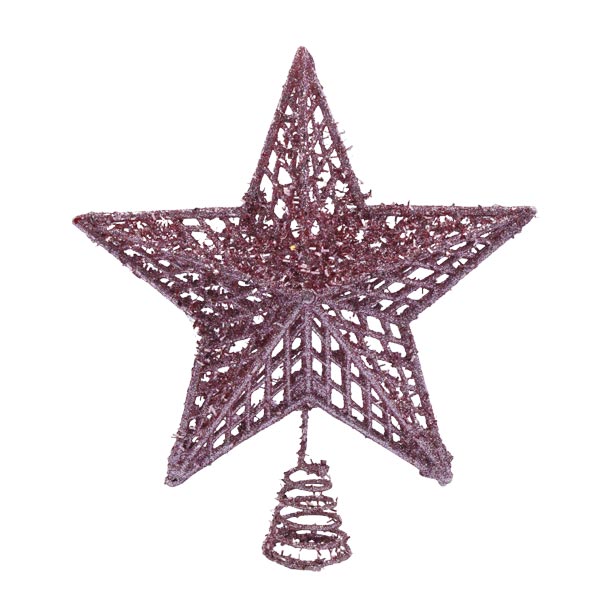 Estrella para árbol rosado 24cm