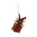 Ornamento tambor rojo 13cm
