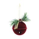 Esfera flocada roja 12cm