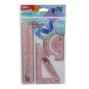 Juego de geometría 20 centímetros 3 piezas Deli