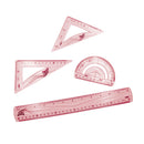 Juego de geometría 30 centímetros 4 piezas Deli