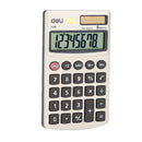 Calculadora 8 digitos dorada.