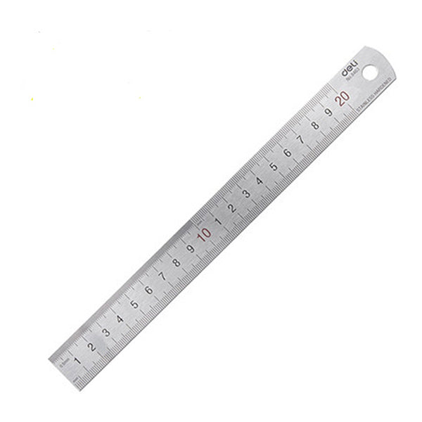 Regla metálica plateada 20cm 8462